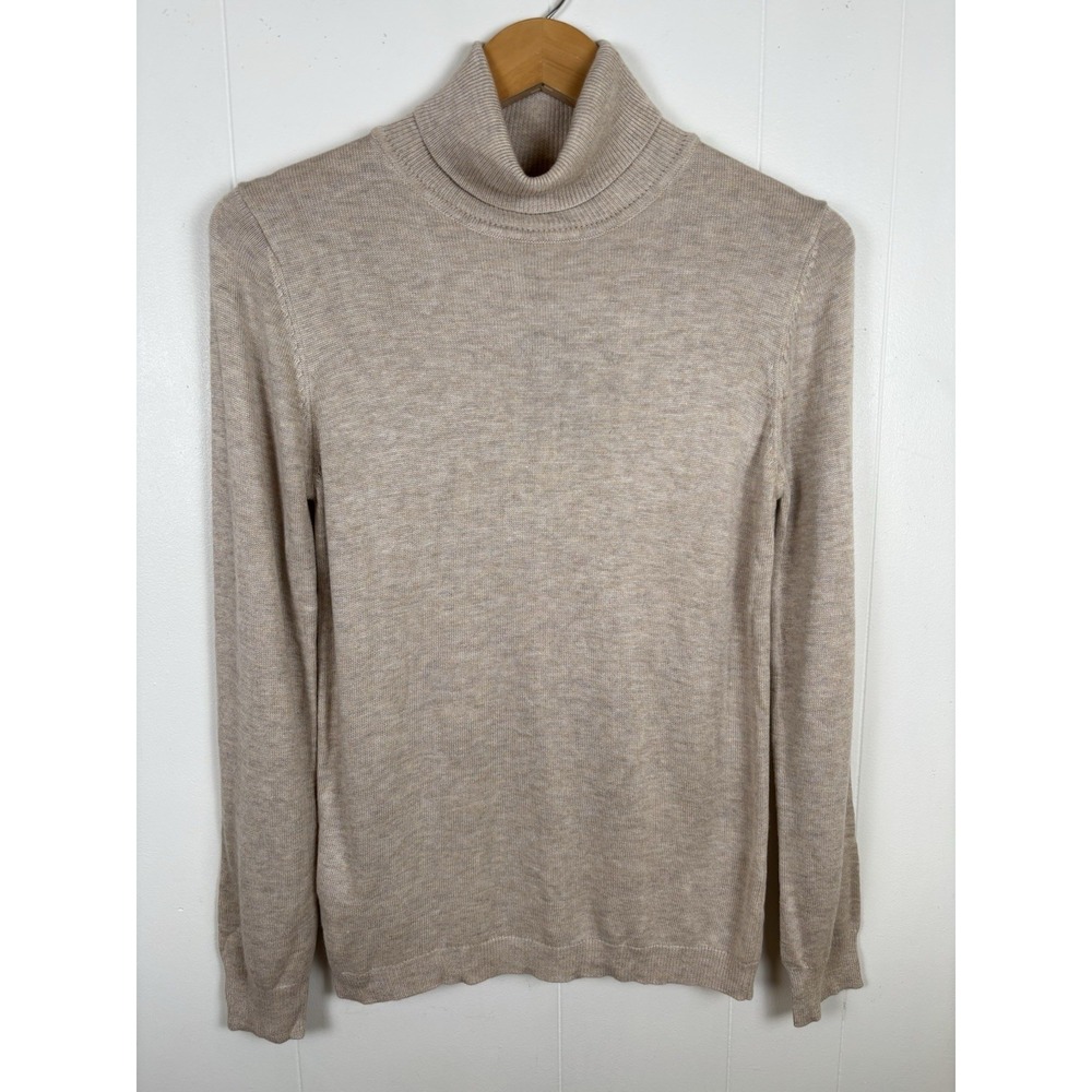 Forever 21 Sweater Womens Large Oatmeal Knit Turtleneck Soft Cozy - NEW